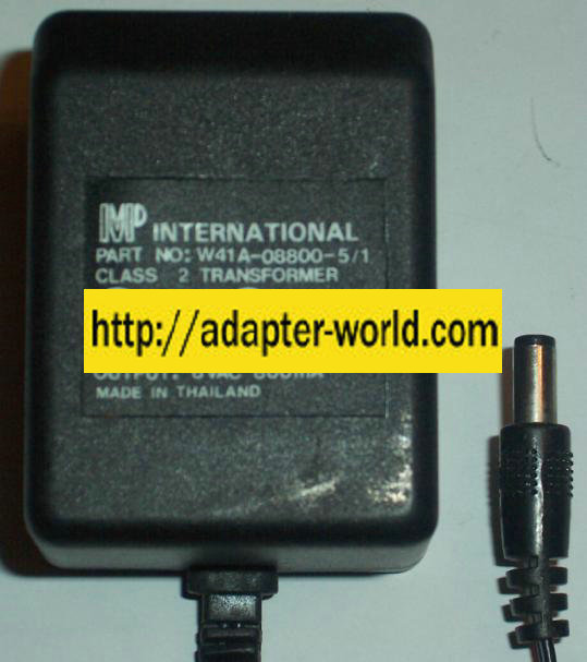MP INTERNATIONAL W41A-08800-5/1 AC ADAPTER 8V 800MA POWER SUPPLY